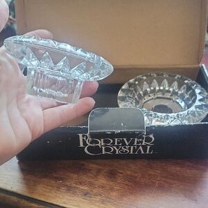 New in the Box~Forever Crystal Candle Holders